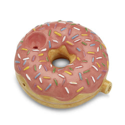 Strawberry Donut Ceramic Pipe - (1 Count)-Hand Glass, Rigs, & Bubblers