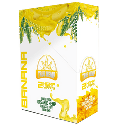 True Hemp Organic Hemp Wraps - Banana Flavor - (25 Packs Per Display)-Papers and Cones