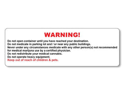 Universal M* Warning Label 1" x 3" Inch 1000 Count-Prescription Labels & State Compliant Labels