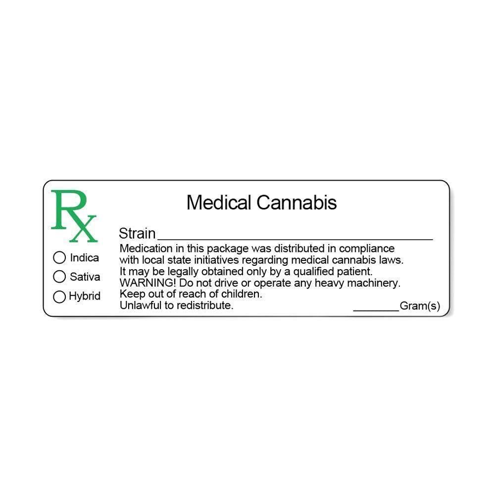 Universal Medical Canna Strain & Gram Label 1