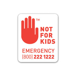 Washington Compliance "Not For Kids" .5" x .75" Inch 1000 Count-Prescription Labels & State Compliant Labels