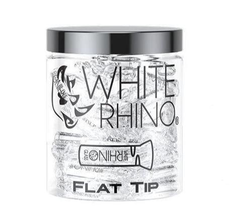 White Rhino XL Flat Glass Tips (80 Count Jar)-Hand Glass, Rigs, & Bubblers