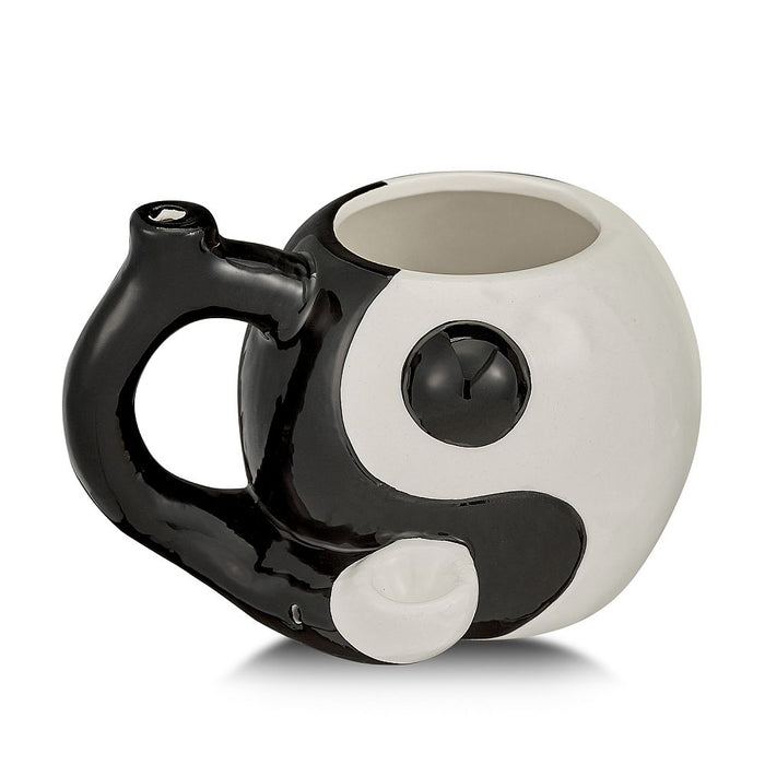 Ying Yang Pipe Mug - (1 Count)-Hand Glass, Rigs, & Bubblers