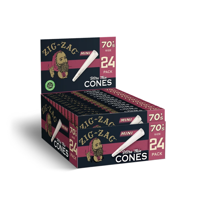 Zig-Zag 70's Ultra Thin Cones 24 Per Pack - (12 Count Per Display)-Papers and Cones