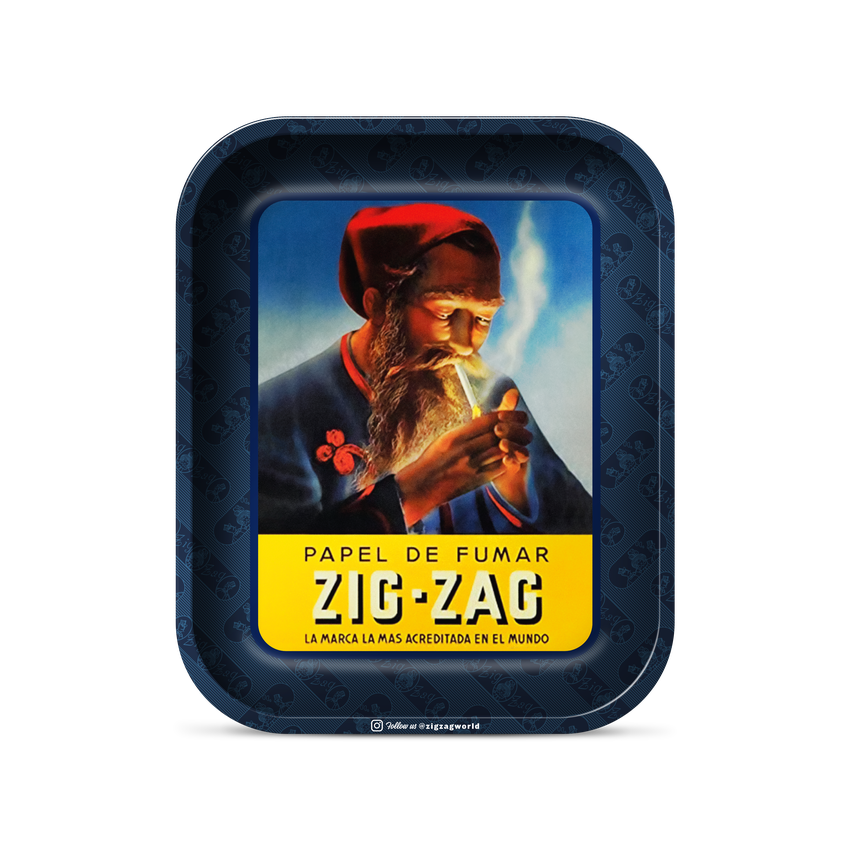 Large Papers Zig Zag Tin Rolling Tray 1 Count — MJ Wholesale