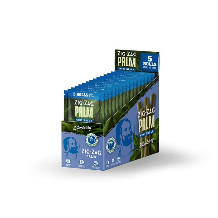 Zig-Zag Mini Palm Rolls - Various Flavors - (5 Per Pack - 15 Packs Per Display)-Papers and Cones