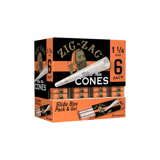 Zig-Zag Promo Display (36 Pack Per Display) 6 Cones Per pack - 1 1/4 Cones - (1 Count)-Papers and Cones