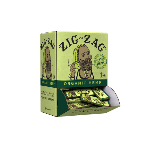 Zig-Zag Promo Display (48 Pack) - 1 1/4 Organic Hemp Papers - (1 Count)-Papers and Cones