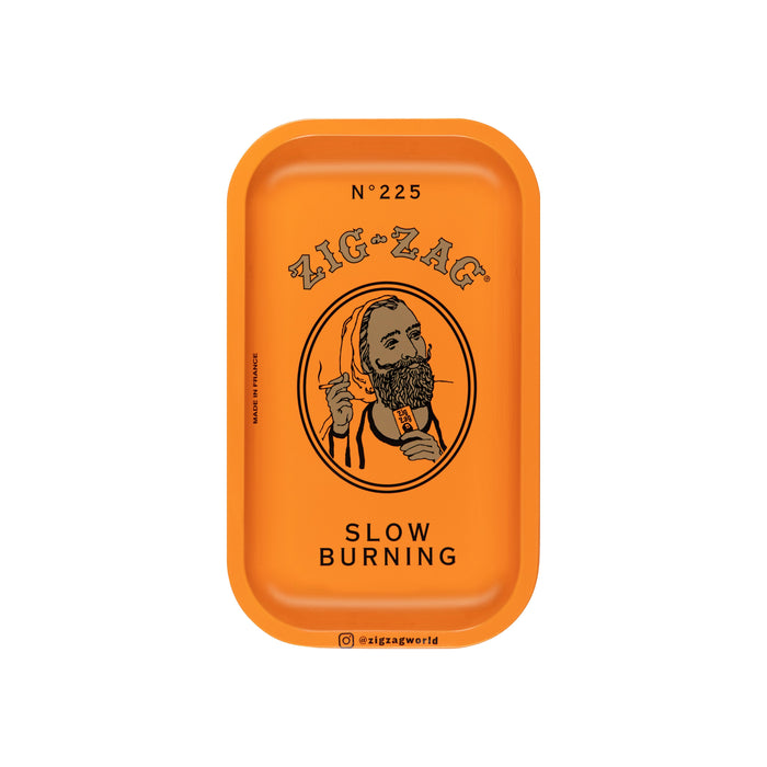 Zig-Zag Small Orange Rolling Tray - (1 Count)-Rolling Trays and Accessories