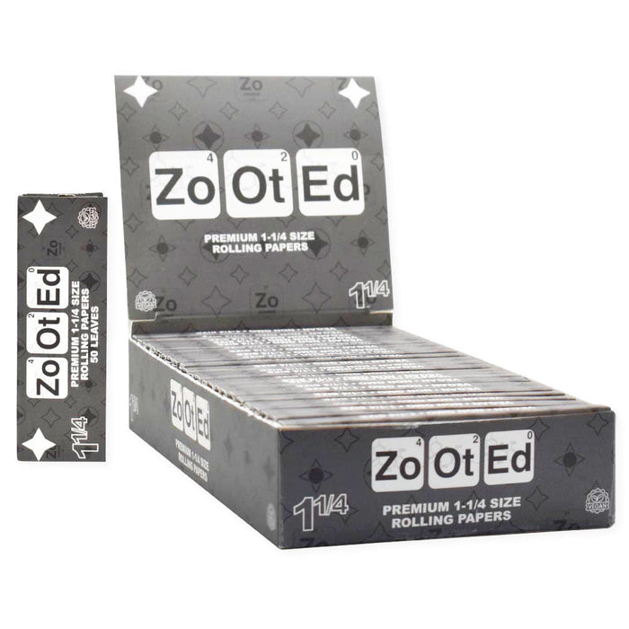 Zooted Brandz 1-1/4 Natural Rolling Paper - (24 Count Per Display)-Papers