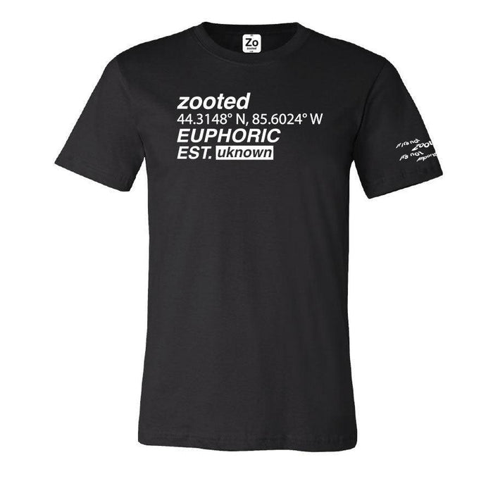 Zooted Brandz - Euphoric Black T Shirt (1 Count, 3 Count, OR 6 Count)-Novelty, Hats & Clothing