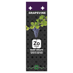 Zooted Brandz - Grapevine Flavored Hemp Wraps - 2 Wraps Per Pack - (25 Pack Display)-Papers and Cones