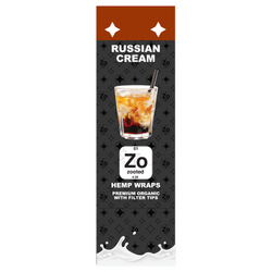 Zooted Brandz - Russian Cream Flavored Hemp Wraps - 2 Wraps Per Pack - (25 Pack Display)-Papers and Cones