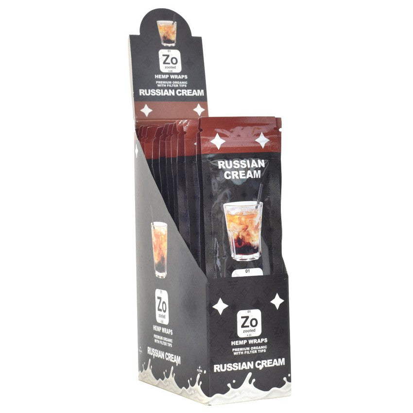 Zooted Brandz - Russian Cream Flavored Hemp Wraps - 2 Wraps Per Pack - (25 Pack Display)-Papers and Cones