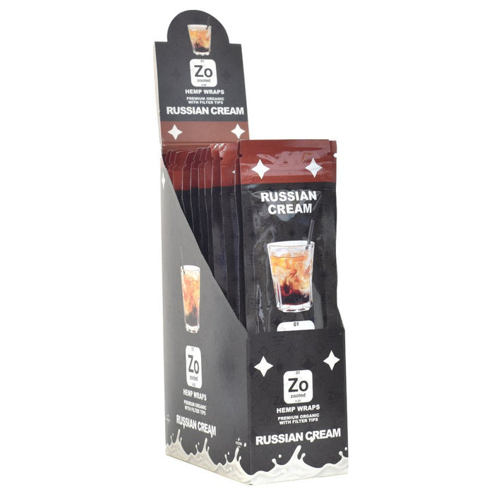 Zooted Brandz - Russian Cream Flavored Hemp Wraps - 2 Wraps Per Pack - (25 Pack Display)-Papers and Cones