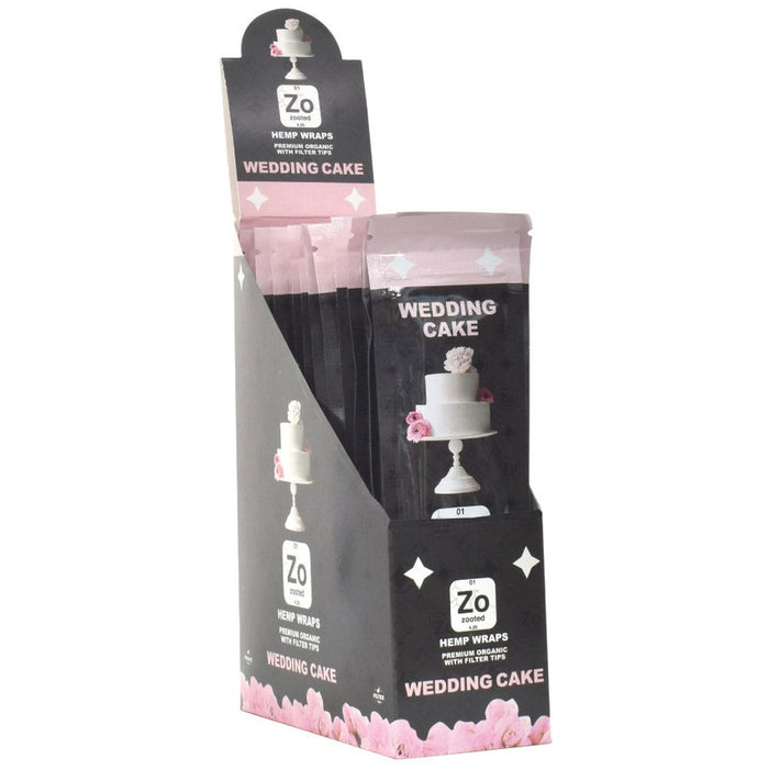 Zooted Brandz - Wedding Cake Flavored Hemp Wraps - 2 Wraps Per Pack - (25 Pack Display)-Papers and Cones