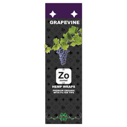 Zooted Grapevine Flavored Hemp Wraps - 2 Wraps Per Pack - (25 Pack Display)-Papers and Cones