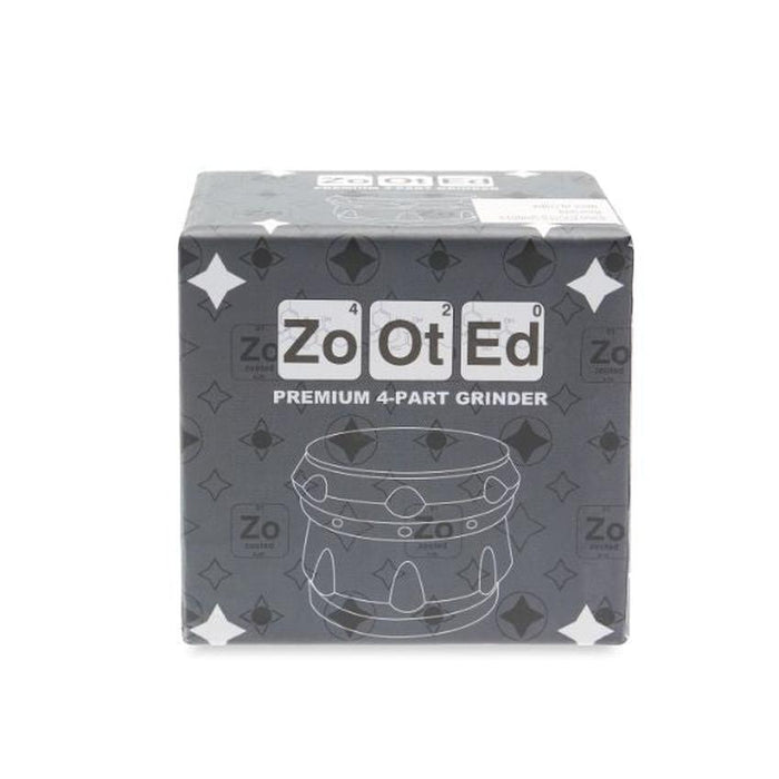 Zooted Premium 4 Piece Grinder 63mm - Rose Gold (1 Count, 5 Count, OR 10 Count)-Grinders