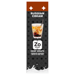 Zooted Russian Cream Flavored Hemp Wraps - 2 Wraps Per Pack - (25 Pack Display)-Papers and Cones